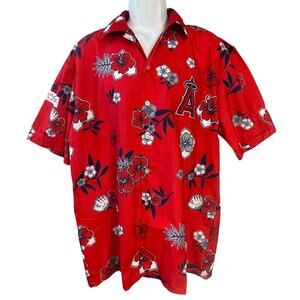 SIxth Man MLB Los Angeles Angels Stadium Giveaway Aloha Shirt Size XL